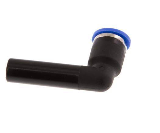 Raccord enfichable coudé 90deg 6mm x 8mm avec bouchon PA 66 NBR [2 pièces].