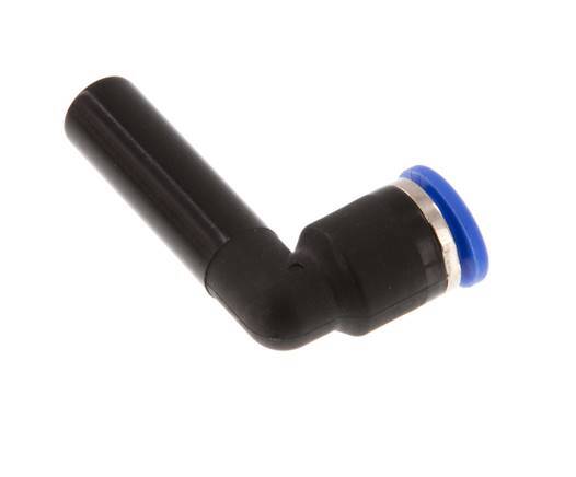 Raccord enfichable coudé 90deg 6mm x 8mm avec bouchon PA 66 NBR [2 pièces].