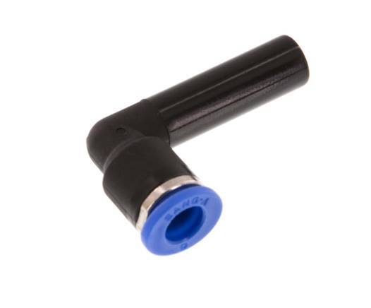 Raccord enfichable coudé 90deg 6mm x 8mm avec bouchon PA 66 NBR [2 pièces].