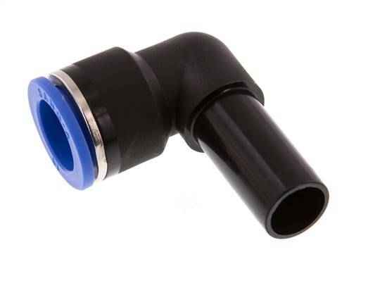 Raccord enfichable coudé à 90 degrés 16mm x 16mm avec bouchon PA 66 NBR