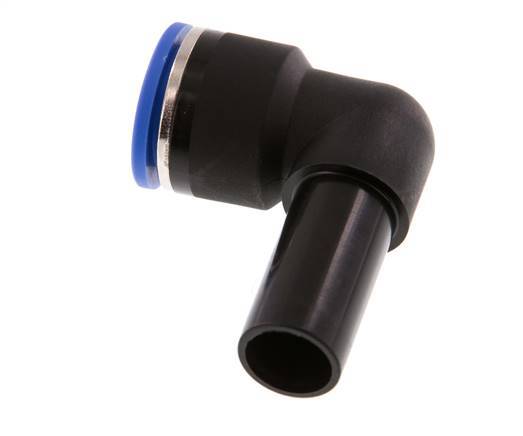 Raccord enfichable coudé à 90 degrés 16mm x 16mm avec bouchon PA 66 NBR