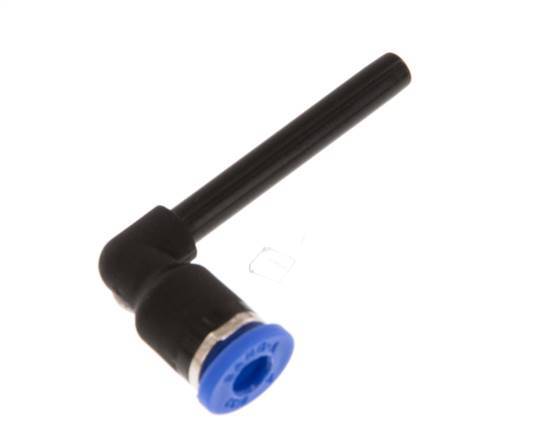 Raccord enfichable coudé 90deg 4mm x 4mm avec manchon long PA 66 NBR enfichable [2 pièces].