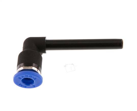 Raccord enfichable coudé 90deg 4mm x 4mm avec manchon long PA 66 NBR enfichable [2 pièces].