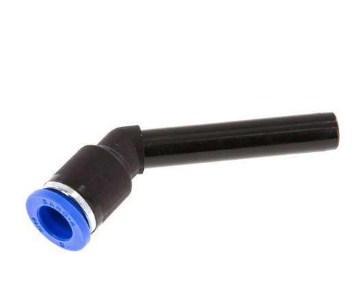 Raccord enfichable coudé 8mm x 8mm 45deg avec manchon long PA 66 NBR enfichable [2 pièces].