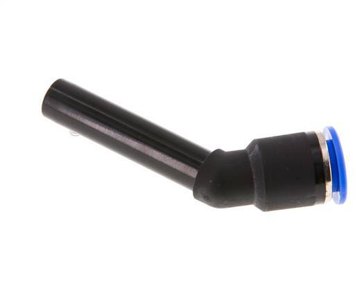 Raccord enfichable coudé 12mm x 12mm 45deg avec manchon long PA 66 NBR enfichable [2 pièces].