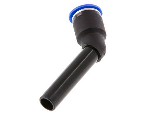 Raccord enfichable coudé 12mm x 12mm 45deg avec manchon long PA 66 NBR enfichable [2 pièces].