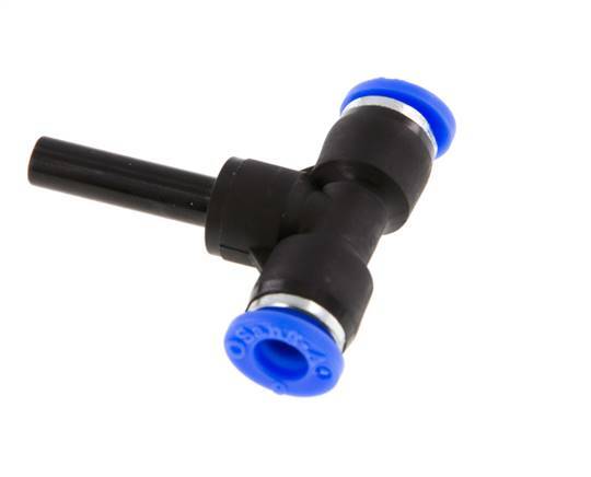 Raccord enfichable en T 6mm x 6mm avec bouchon PBT NBR [2 Pièces].