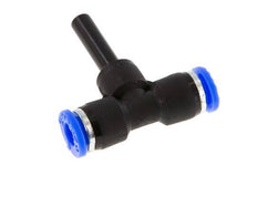 Raccord enfichable en T 6mm x 6mm avec bouchon PBT NBR [2 Pièces].