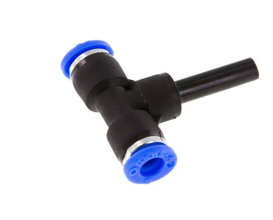 Raccord enfichable en T 6mm x 6mm avec bouchon PBT NBR [2 Pièces].