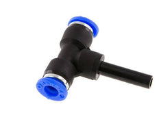 Raccord enfichable en T 6mm x 6mm avec bouchon PBT NBR [2 Pièces].