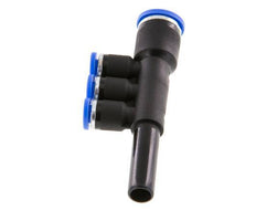 4mm x 8mm x 8mm Manifold à 3 voies avec raccord enfichable Laiton/PA 66 NBR