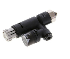 Régulateur de pression pneumatique 4mm - M5 avec manomètre