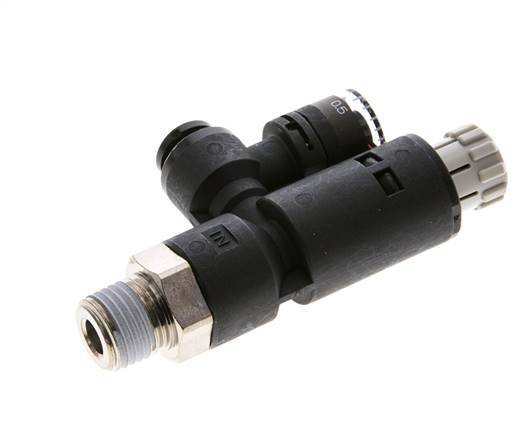 Régulateur de pression pneumatique 6mm - R1/4'' avec manomètre