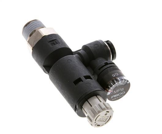 Régulateur de pression pneumatique 6mm - R1/4'' avec manomètre