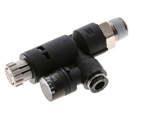 Régulateur de pression pneumatique 6mm - R1/4'' avec manomètre