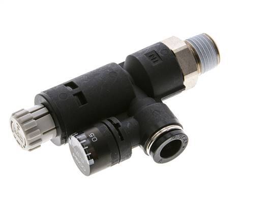 Régulateur de pression pneumatique 8mm - R1/4'' avec manomètre