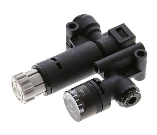 Régulateur de pression pneumatique 4mm avec manomètre