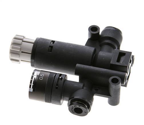 Régulateur de pression pneumatique 4mm avec manomètre