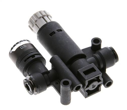 Régulateur de pression pneumatique 4mm avec manomètre