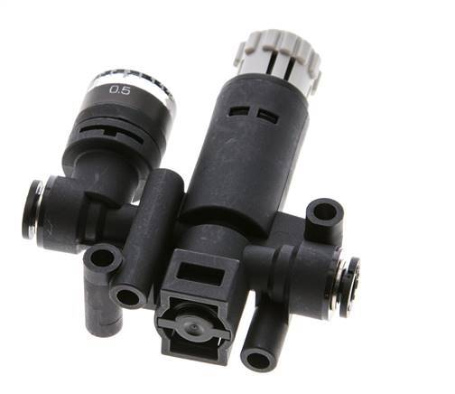 Régulateur de pression pneumatique 4mm avec manomètre