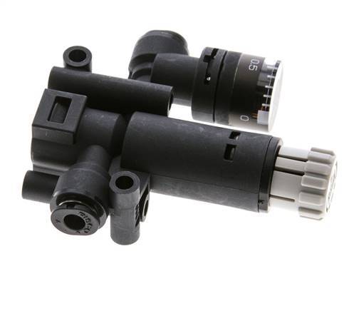 Régulateur de pression pneumatique 4mm avec manomètre