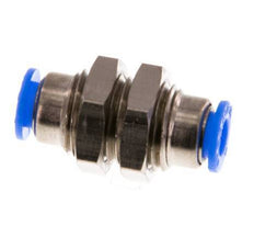 Raccord enfichable 4mm en laiton/PBT NBR Bulkhead Design compact [2 pièces].