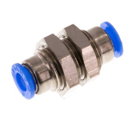 Raccord enfichable 4mm en laiton/PBT NBR Bulkhead Design compact [2 pièces].