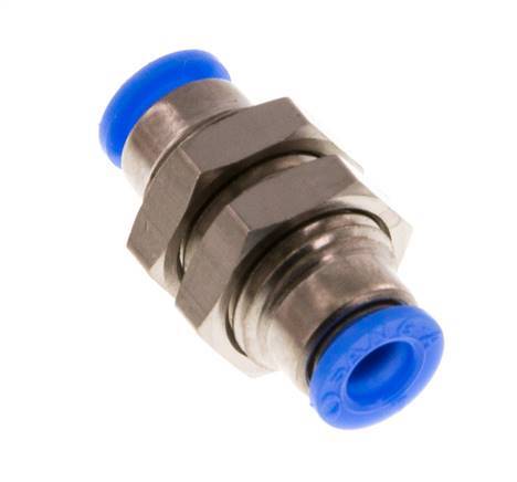 Raccord enfichable 4mm en laiton/PBT NBR Bulkhead Design compact [2 pièces].