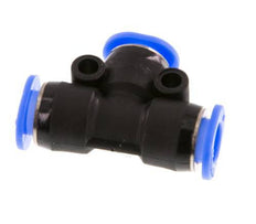 Raccord enfichable en T 6mm PBT NBR Conception compacte [2 Pièces].