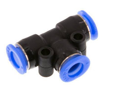 Raccord enfichable en T 6mm PBT NBR Conception compacte [2 Pièces].