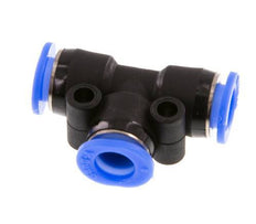 Raccord enfichable en T 6mm PBT NBR Conception compacte [2 Pièces].