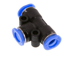 Raccord enfichable en T 6mm PBT NBR Conception compacte [2 Pièces].