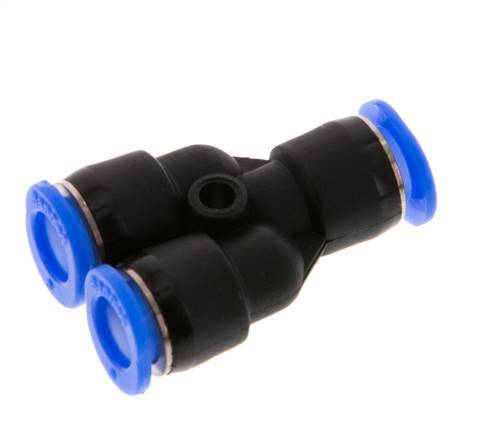 Raccord enfichable en Y 6mm PBT NBR Conception compacte [2 Pièces].