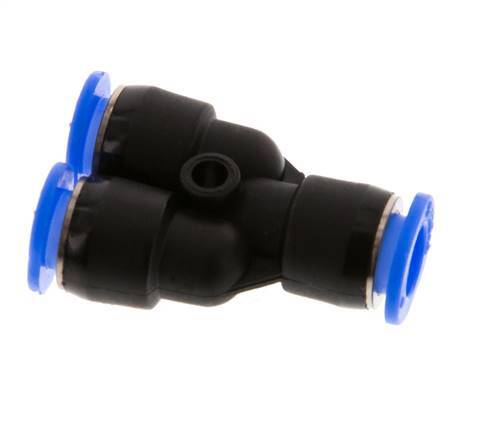 Raccord enfichable en Y 6mm PBT NBR Conception compacte [2 Pièces].