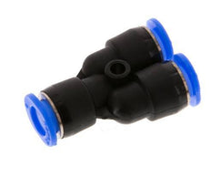 Raccord enfichable en Y 6mm PBT NBR Conception compacte [2 Pièces].