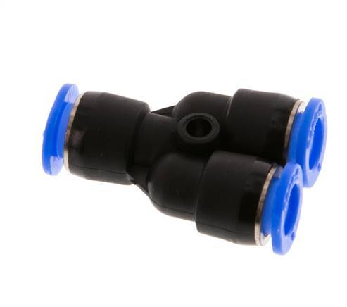 Raccord enfichable en Y 6mm PBT NBR Conception compacte [2 Pièces].