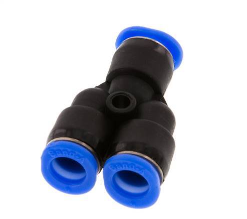 Raccord enfichable en Y 6mm PBT NBR Conception compacte [2 Pièces].