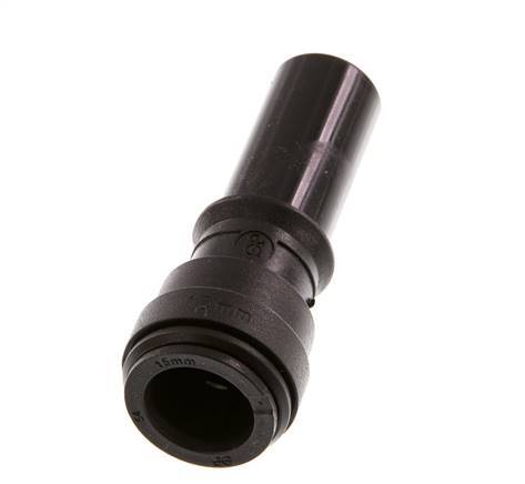 raccord enfichable 15mm x 18mm avec bouchon POM NBR
