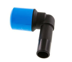 raccord enfichable coudé 90deg 32mm avec bouchon PA/POM NBR