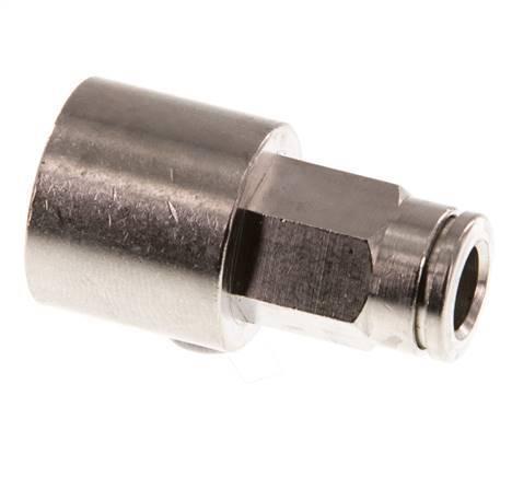 Raccord enfichable 6mm x G1/4'' avec filets femelles Laiton FKM [2 Pièces].