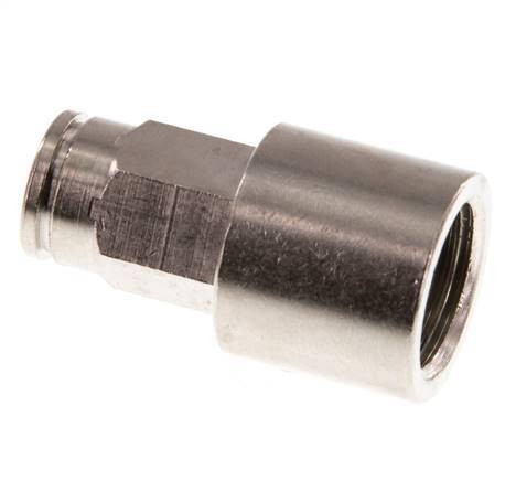 Raccord enfichable 6mm x G1/4'' avec filets femelles Laiton FKM [2 Pièces].