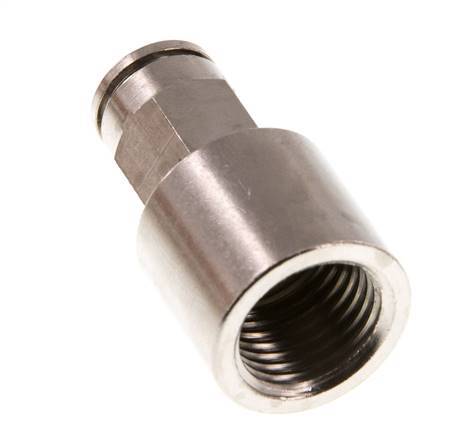 Raccord enfichable 6mm x G1/4'' avec filets femelles Laiton FKM [2 Pièces].