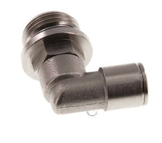 10mm x G1/2'' 90deg Elbow Push-in Fitting with Male Threads Brass NBR Rotatable
