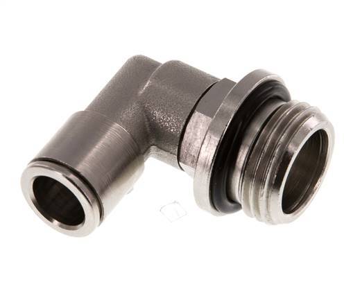 raccord enfichable coudé 90deg 10mm x G1/2'' avec filets mâles Laiton NBR Rotatif
