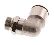 16mm x G3/8'' 90deg Elbow Push-in Fitting with Male Threads Brass FKM Rotatable