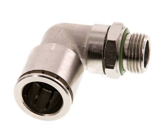 raccord coudé 90deg 16mm x G3/8'' avec filets mâles laiton FKM rotatif