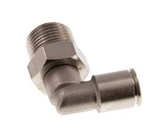 8mm x R3/8'' 90deg Elbow Push-in Fitting with Male Threads Brass NBR Rotatable
