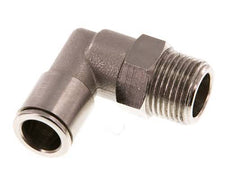 raccord enfichable coudé 90deg 10mm x R3/8'' avec filets mâles Laiton NBR Rotatif