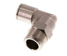 raccord enfichable coudé 90deg 10mm x R3/8'' avec filets mâles Laiton NBR Rotatif