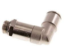 10mm x G1/4'' 90deg Elbow Push-in Fitting with Male Threads Brass NBR Long Sleeve Rotatable
